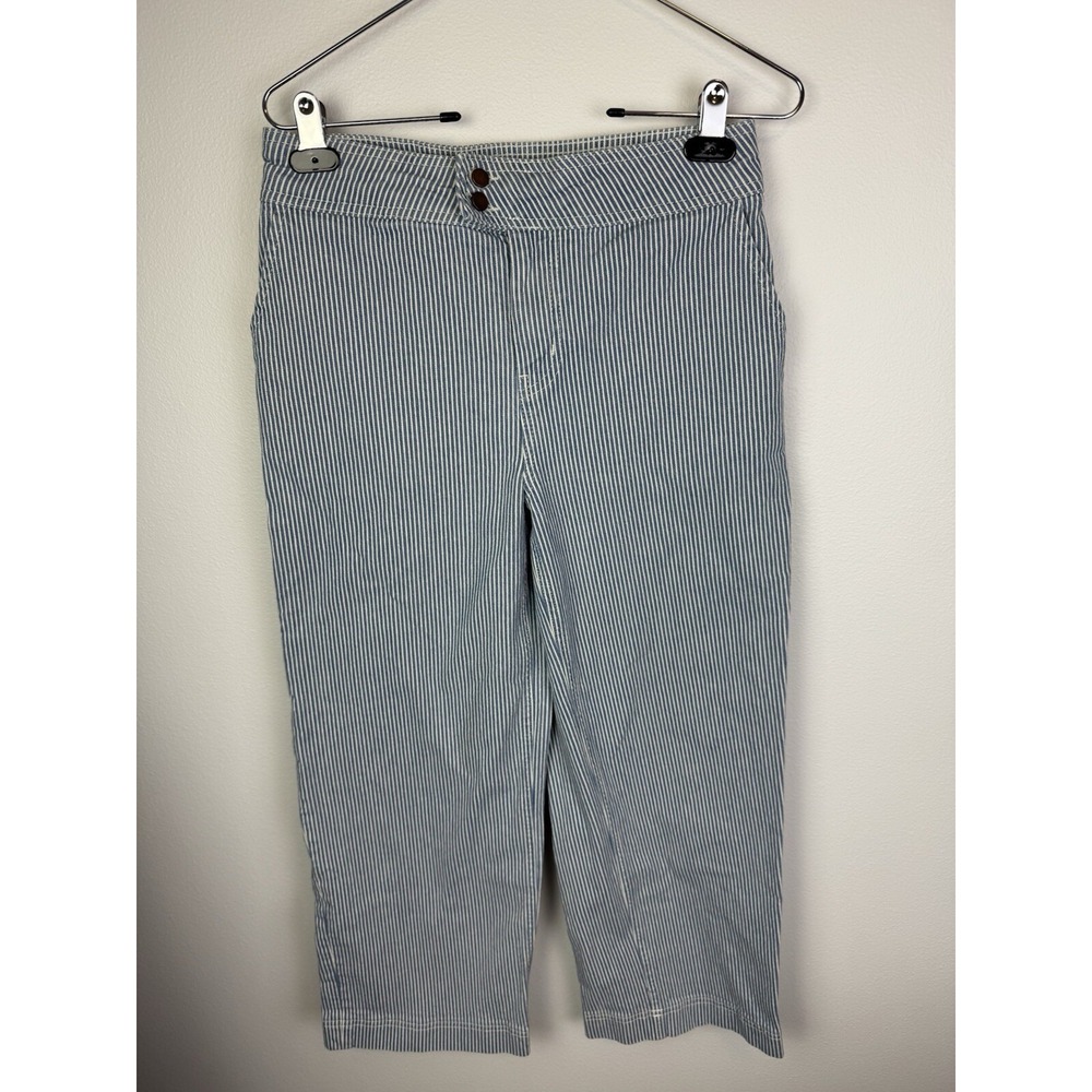 BODEN Denim Cropped Wide Leg Blue Jeans Wide Leg High Waist 6L W 28" L 24"